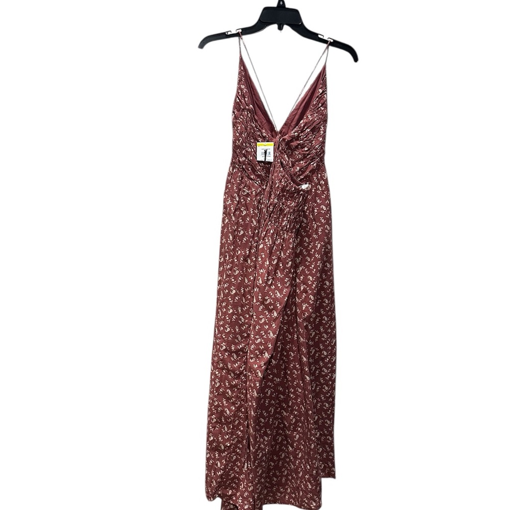Treasure & Bond Brown Floral Smocked Dress Large NEW NWT - Picture 5 of 5